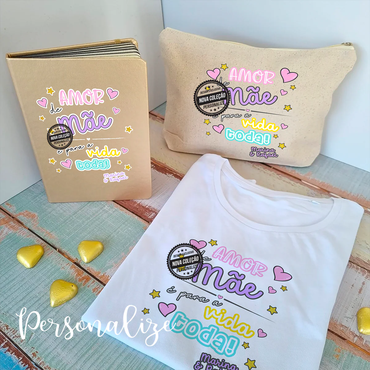 Bloco e/ou bolsa e/ou t-shirt "Amor de mãe" - Image 2