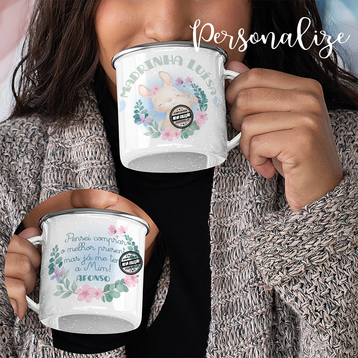 Caneca de esmalte "Madrinha" - Image 2