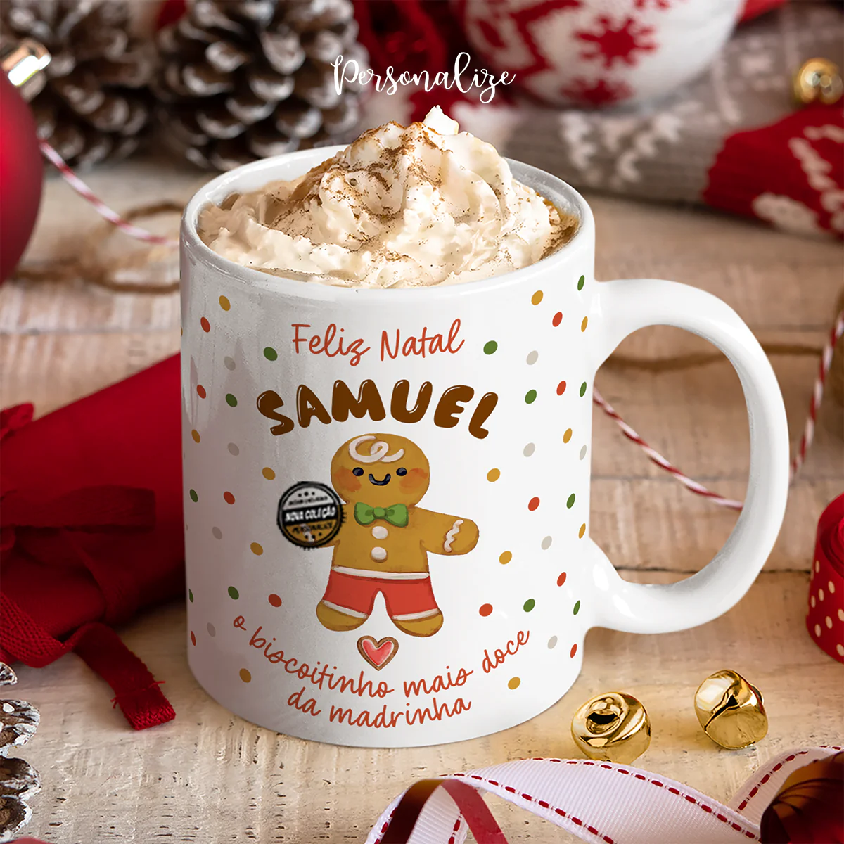 Caneca  de Natal "Bolachinha/biscoitinho da madrinha" - Image 2