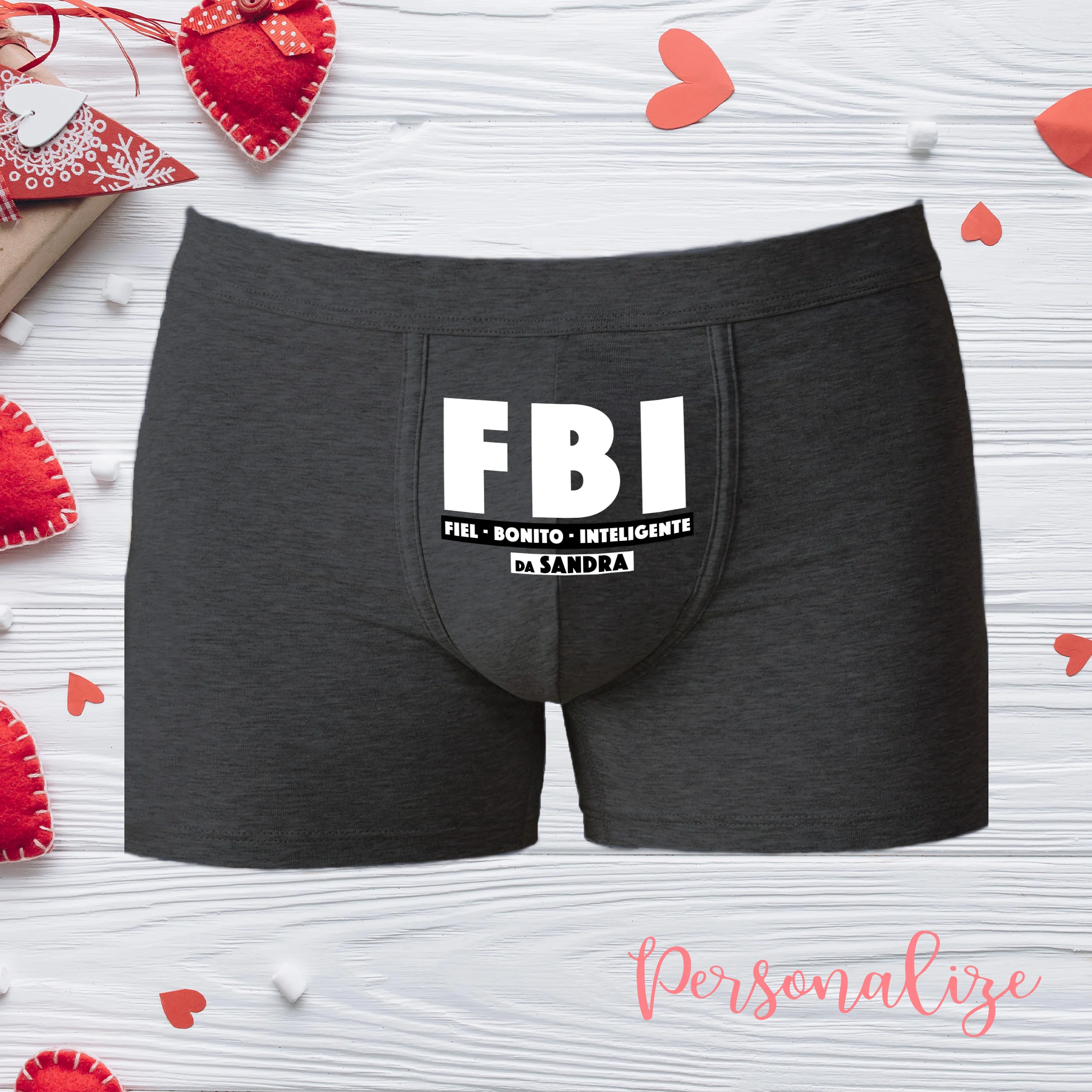 Conjunto boxers e meias FBI "Fiel, bonito e inteligente" - Image 2