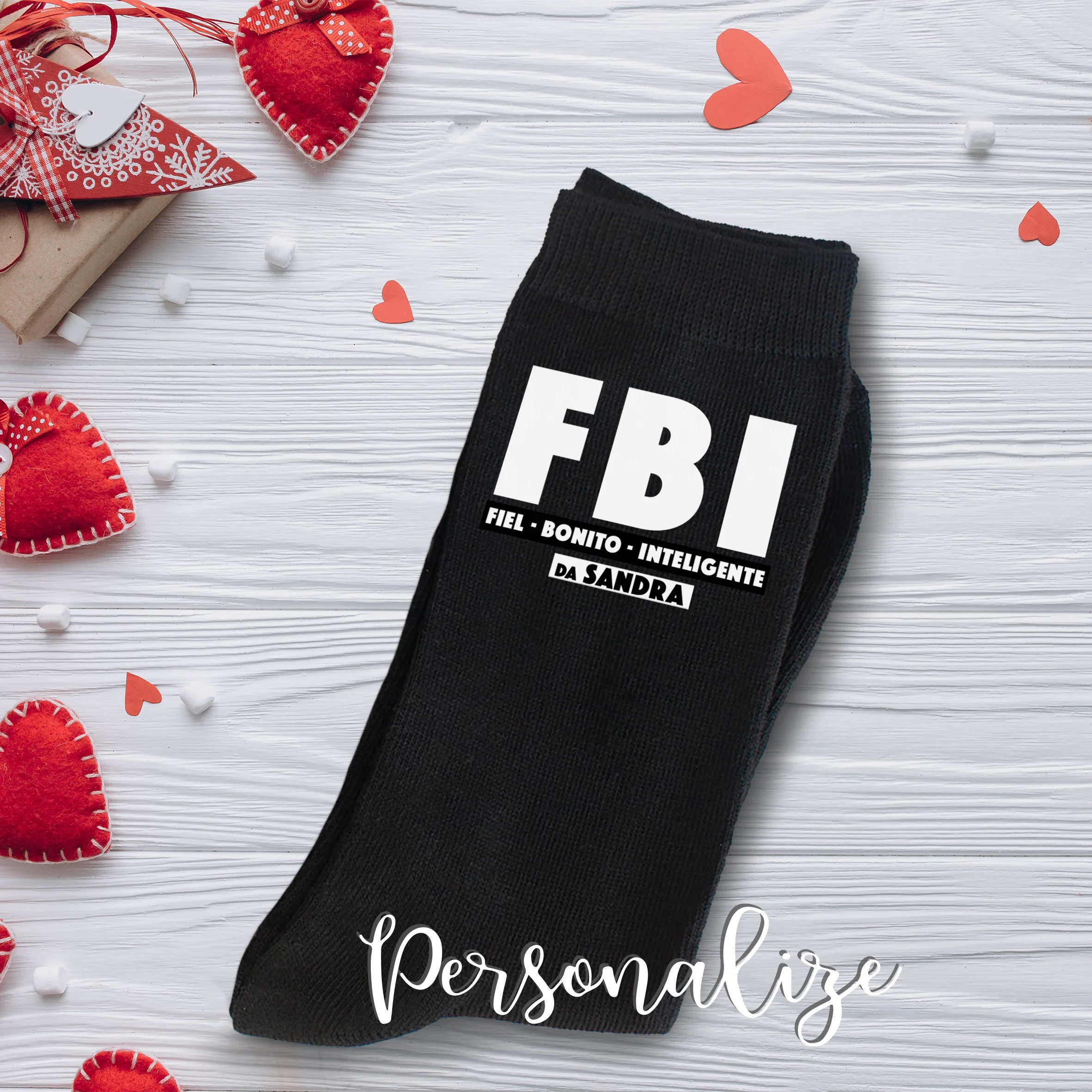 Conjunto boxers e meias FBI "Fiel, bonito e inteligente" - Image 3