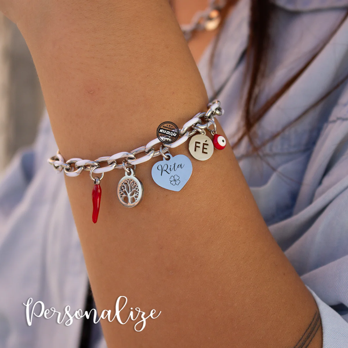 Conjunto corrente amuletos "Nome" - Image 2