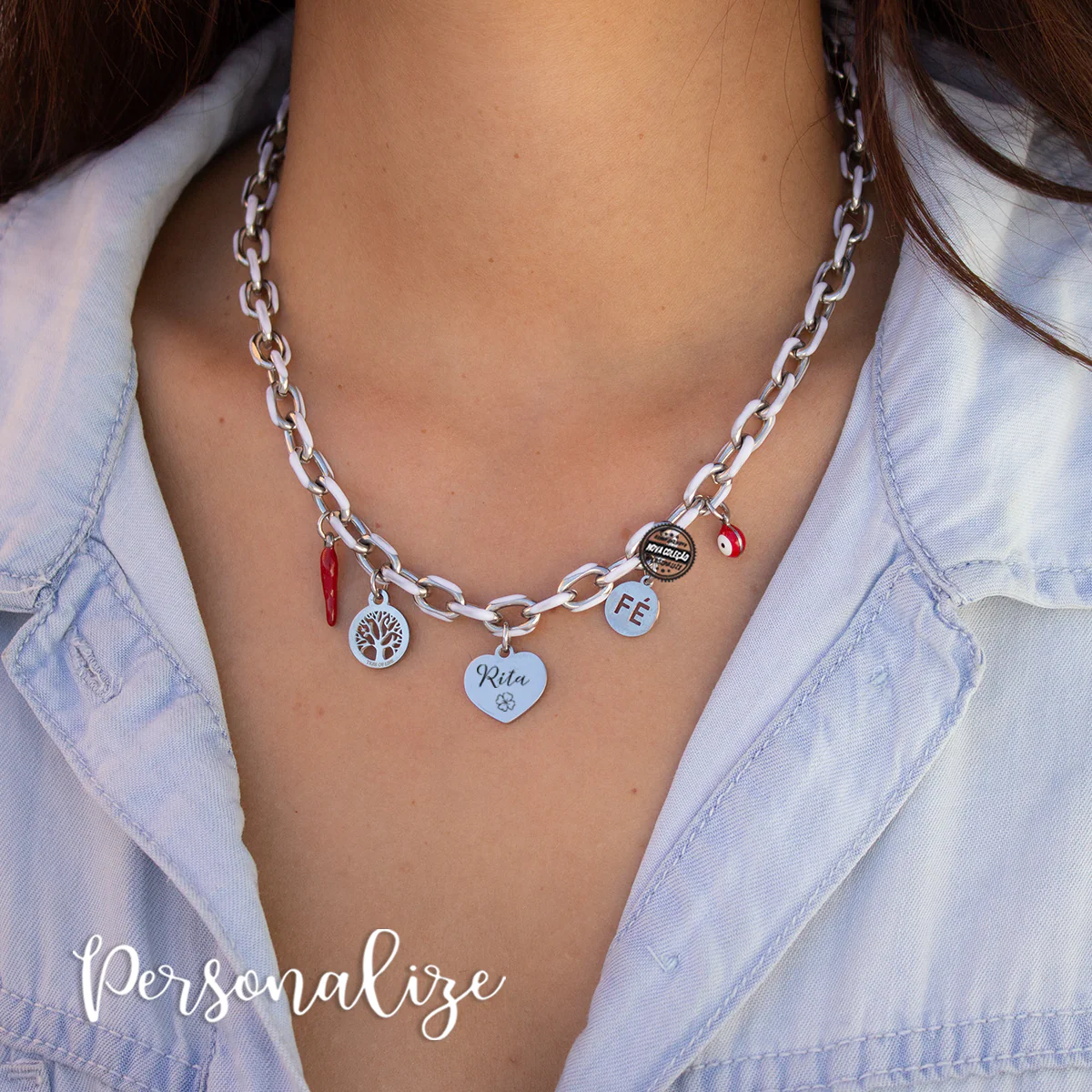 Conjunto corrente amuletos "Nome" - Image 3
