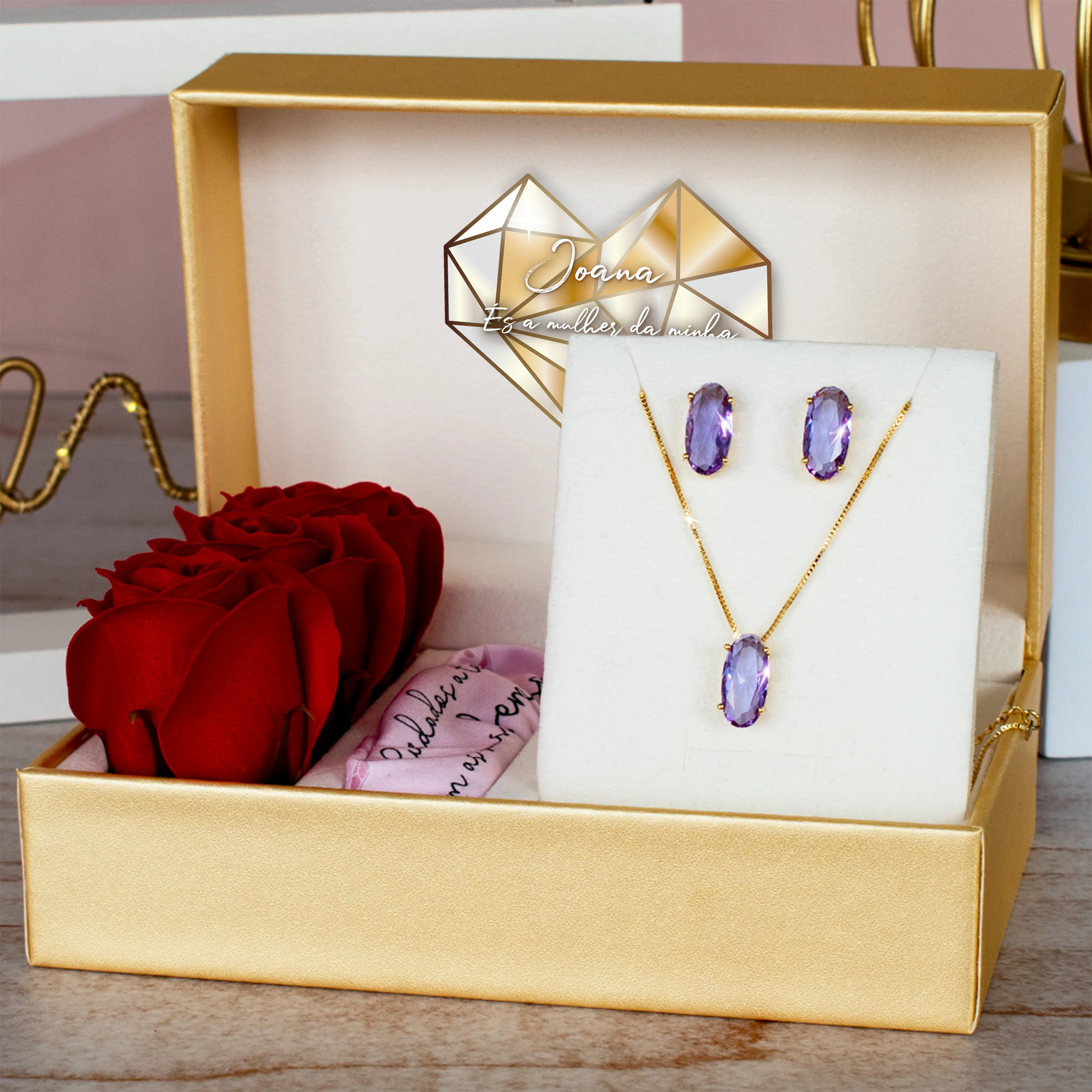 Conjunto fio e brincos "crystal drop" - Image 2