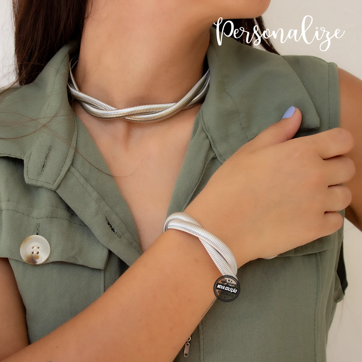 Conjunto fio e pulseira "Twist" - Image 2
