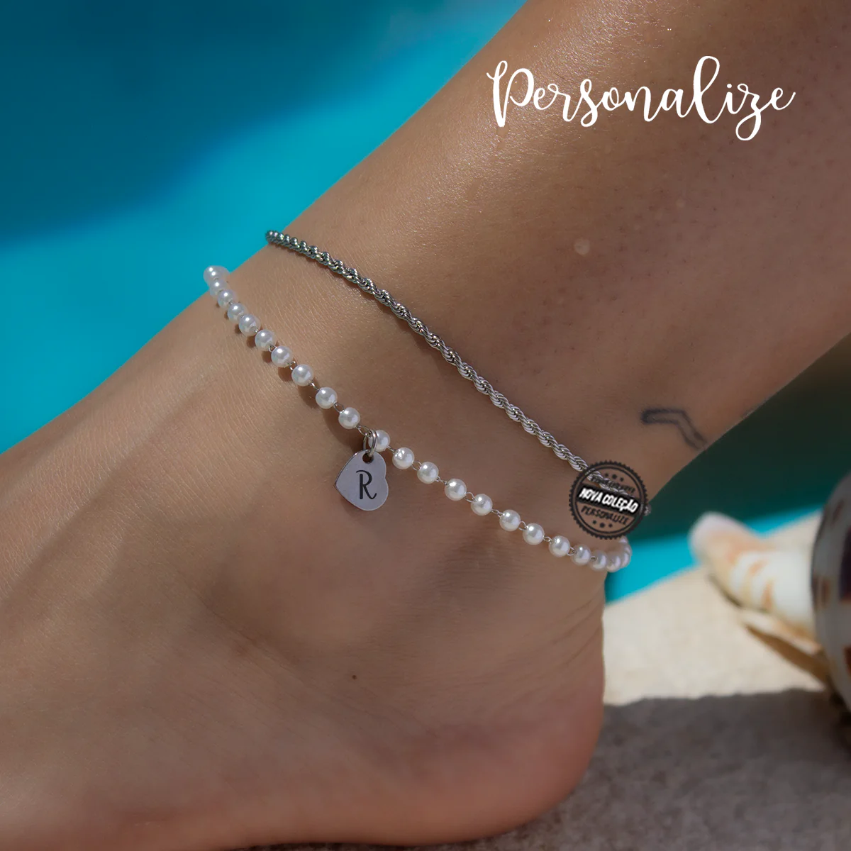 Conjunto pulseiras de pé "Trendy" - Image 2