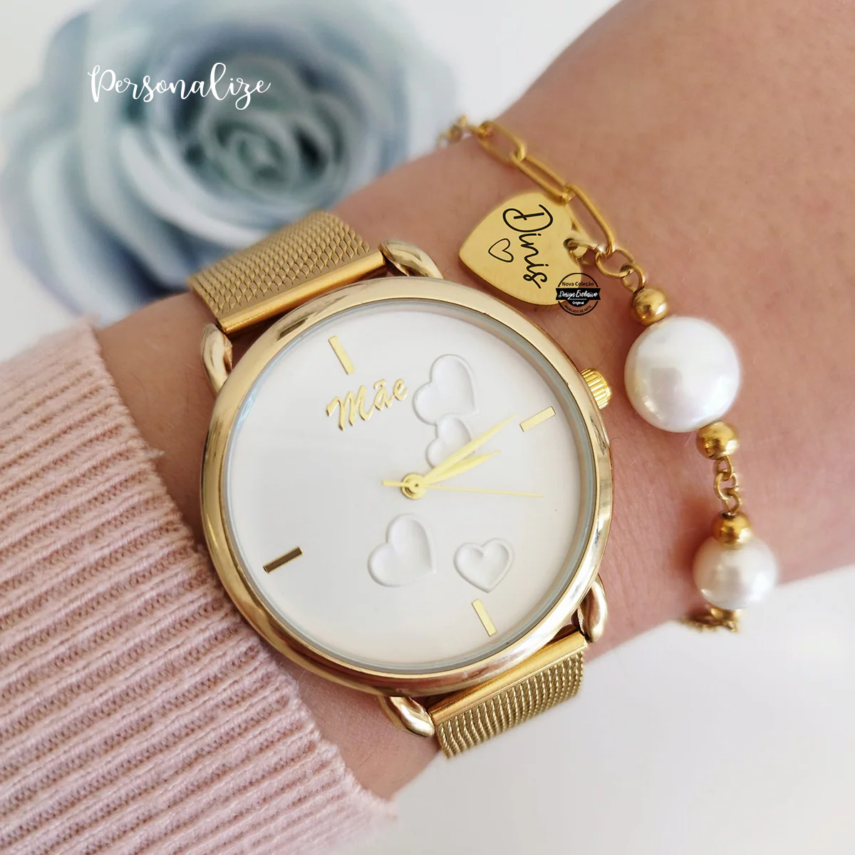Conjunto relógio e pulseira "Mãe" - Image 3