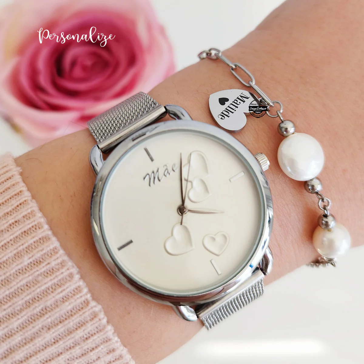 Conjunto relógio e pulseira "Mãe" - Image 4