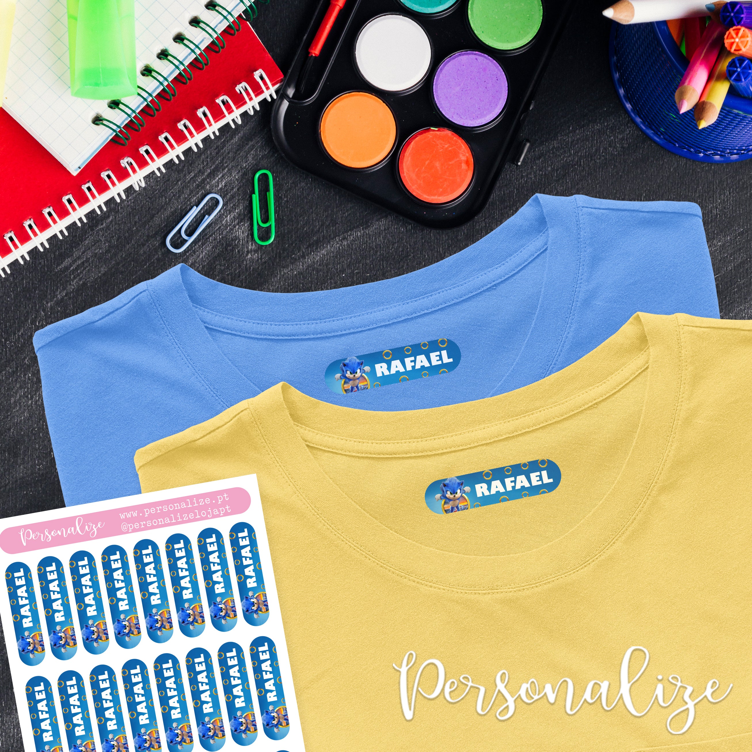 Etiquetas para roupa e material escolar " Personagens " - Image 6