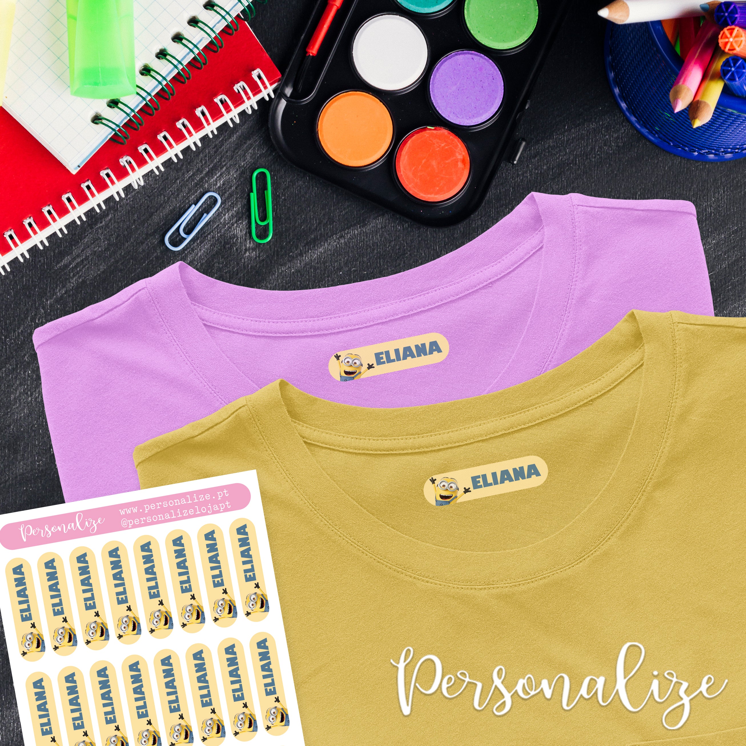 Etiquetas para roupa e material escolar " Personagens " - Image 8