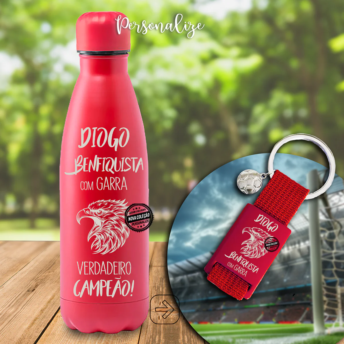 Garrafa e/ou porta chaves clubes " ... com garra.." - Image 3