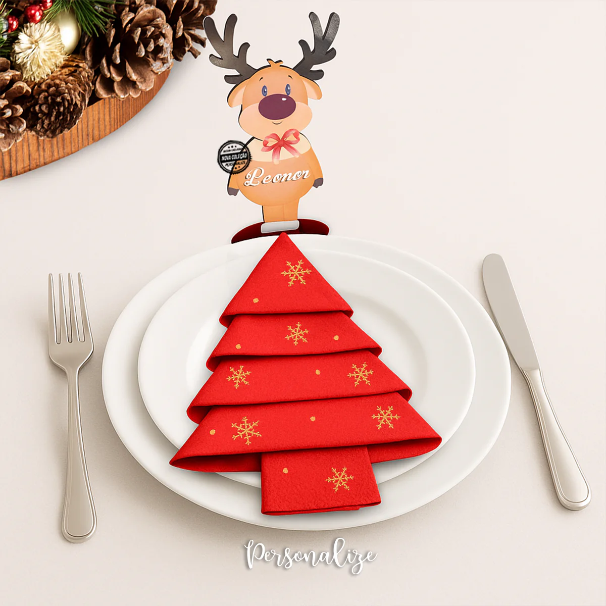Marcador de mesa de natal "Rena" - Image 2
