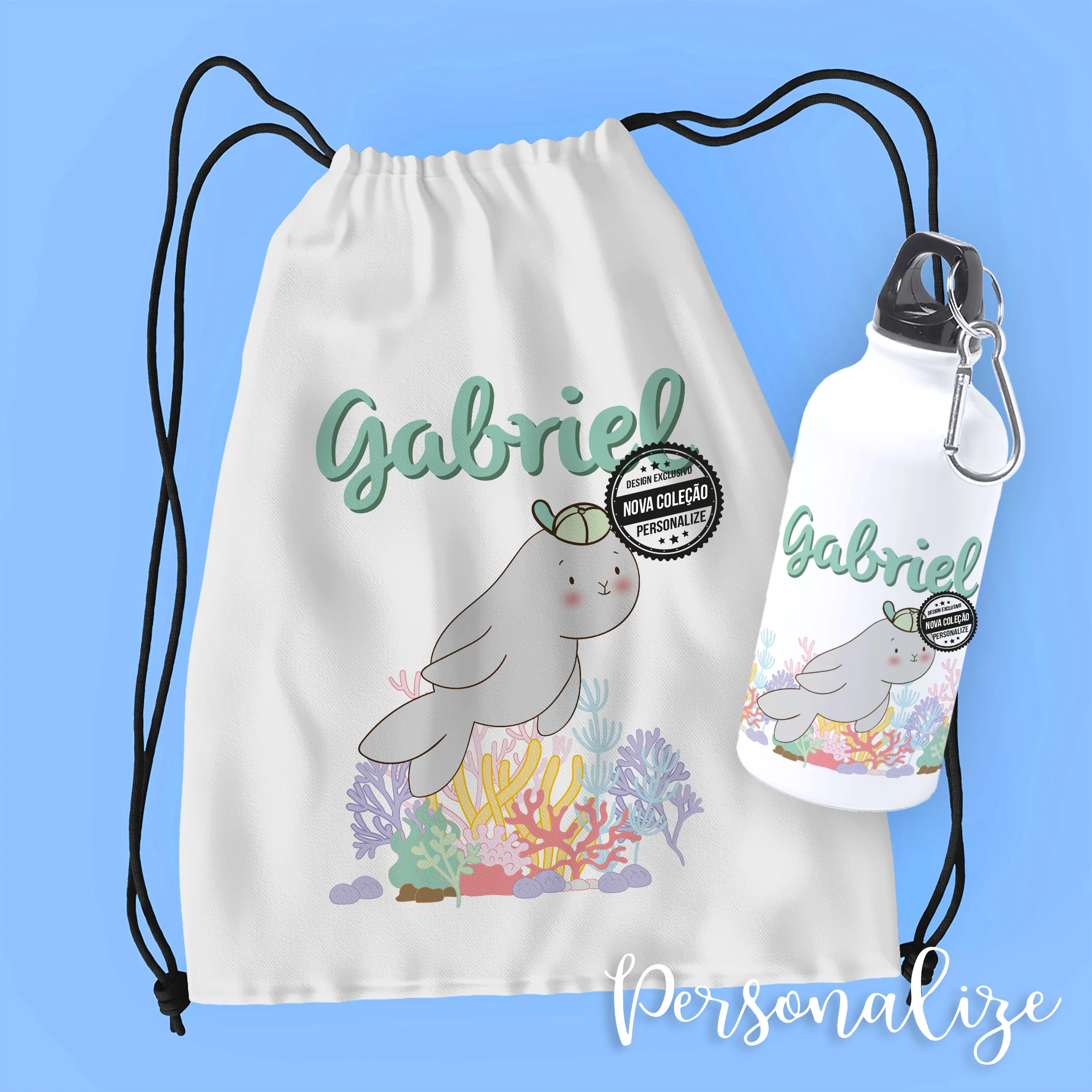 Mochila e/ou garrafa "animais do mar" - Image 2