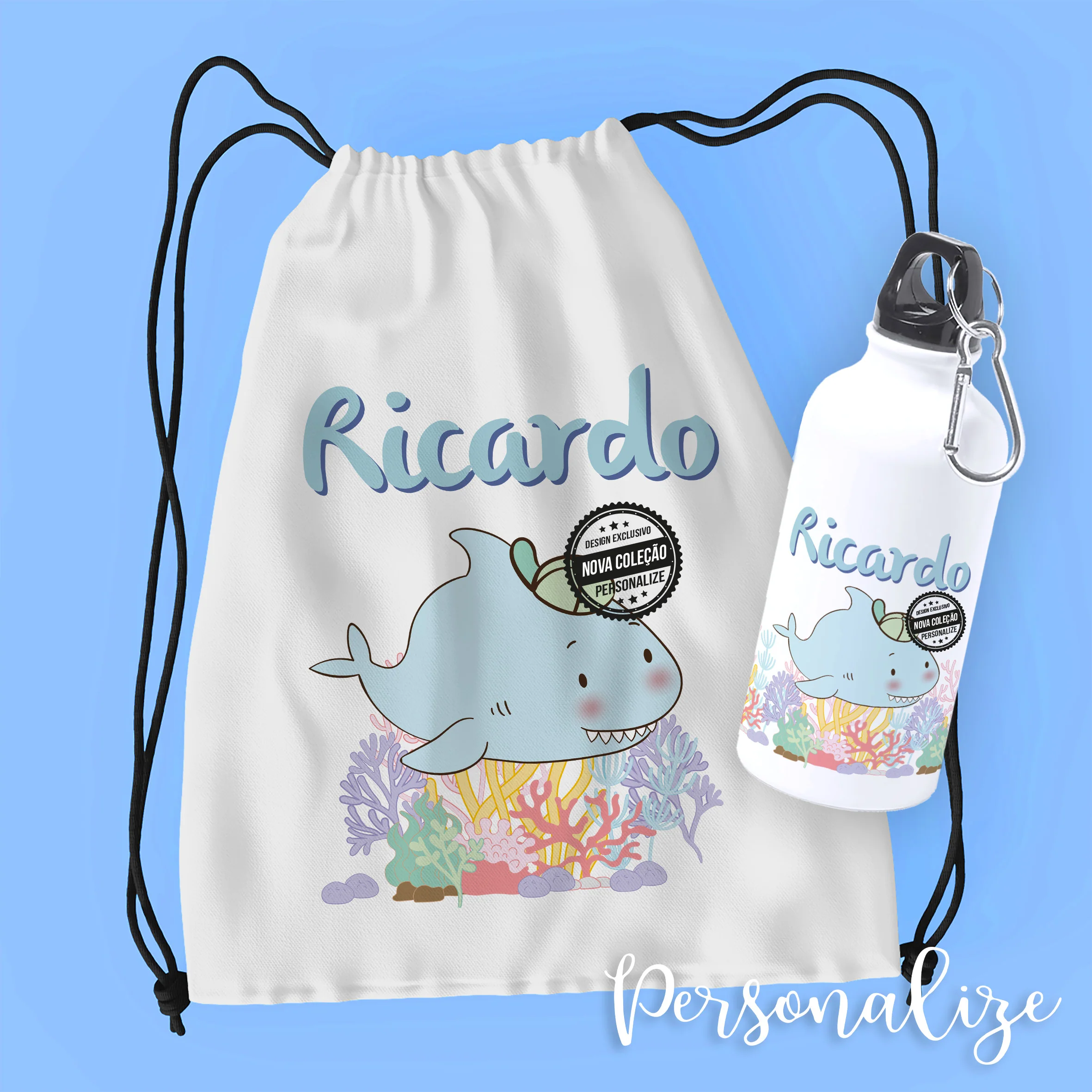 Mochila e/ou garrafa "animais do mar" - Image 4