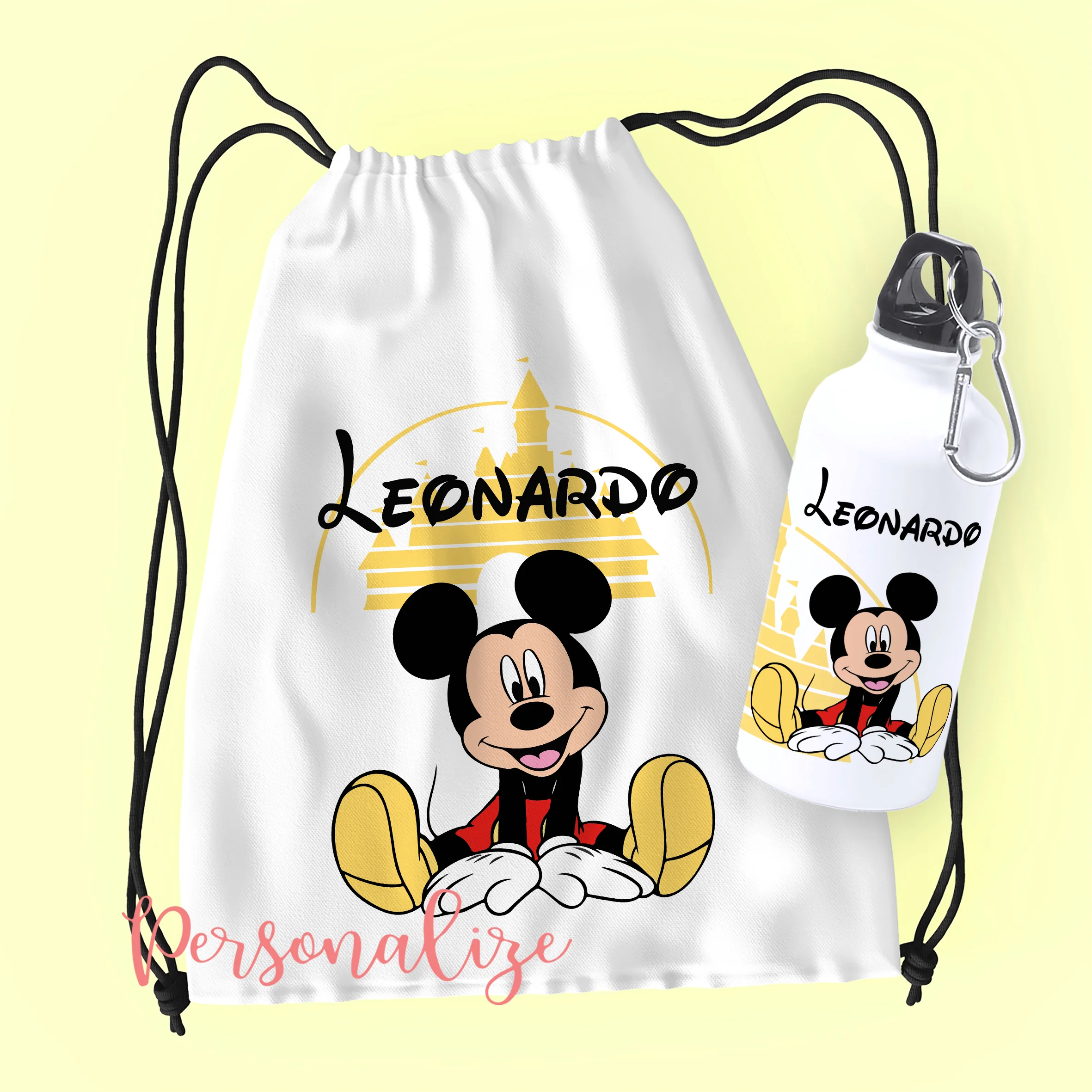 Mochila saco e garrafa com a " Minnie Fada ou Mickey" - Image 2