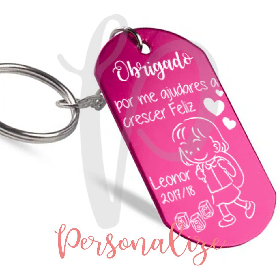 Porta chaves "Obrigado por me ajudares a crescer Feliz"