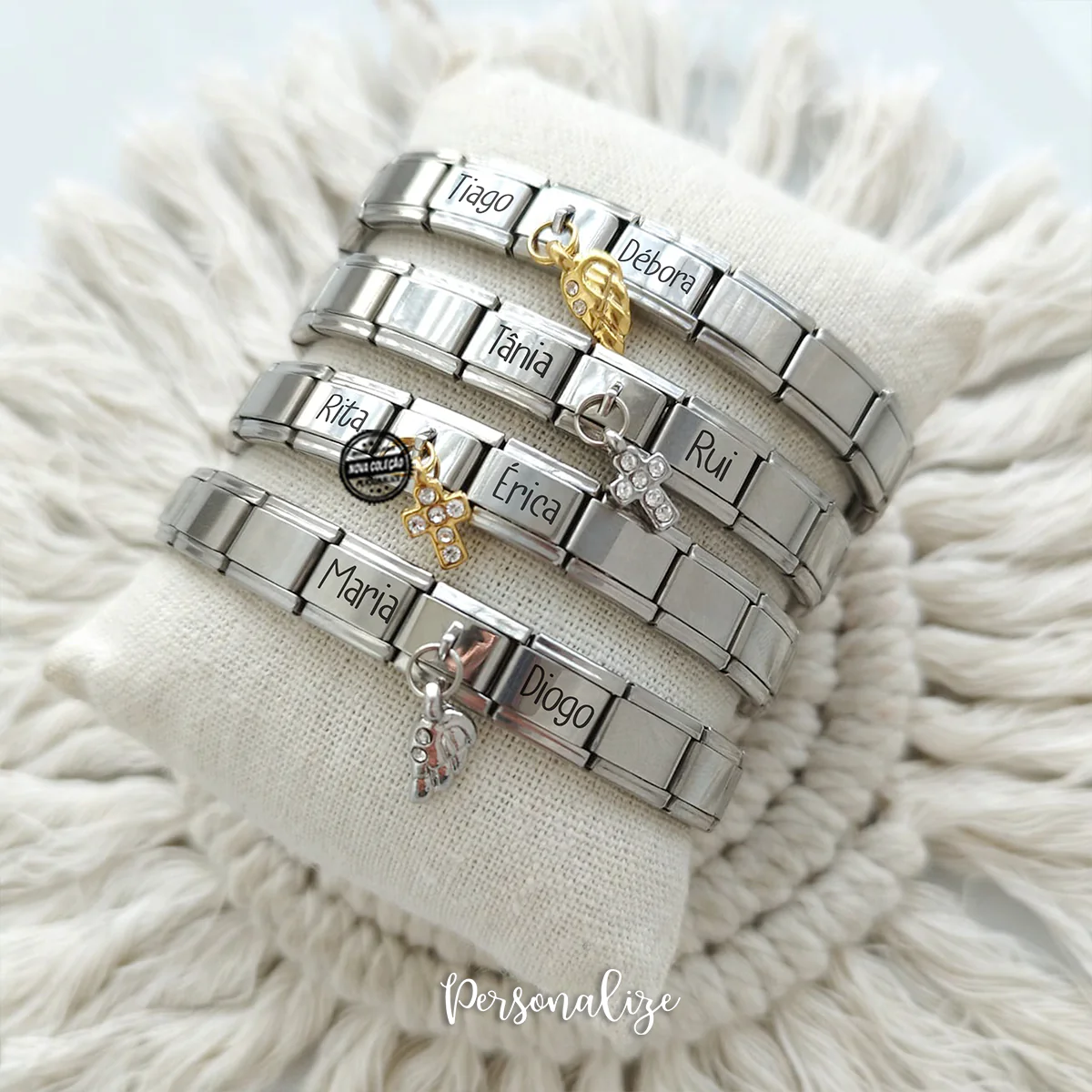 Pulseira inspiração cruz/asa "Nomes" - Image 2