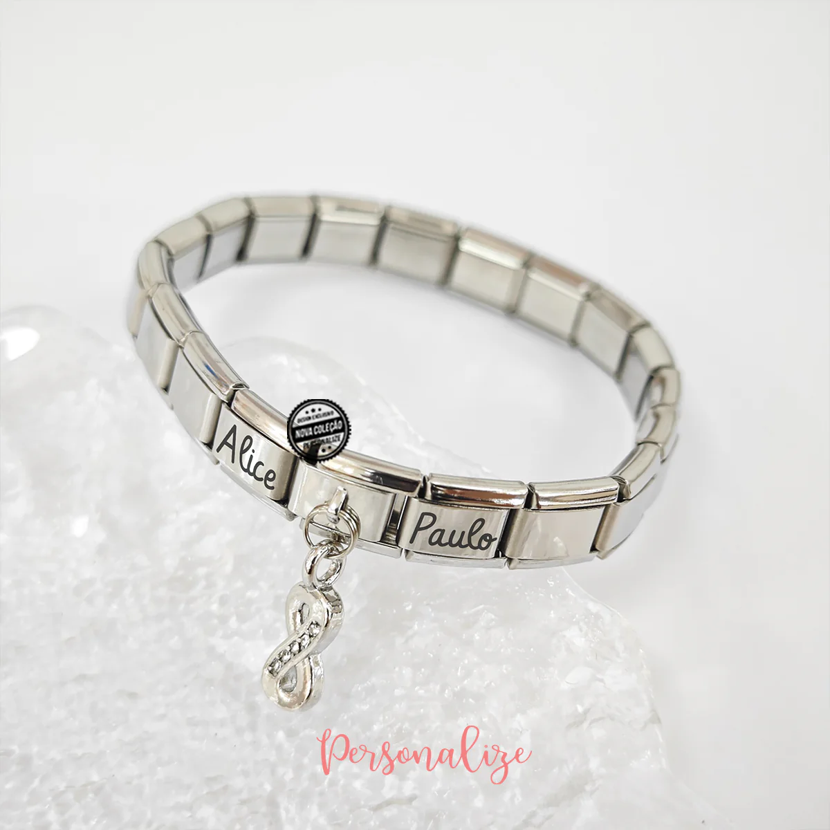 Pulseira nomes "Coração / Infinito" - Image 4