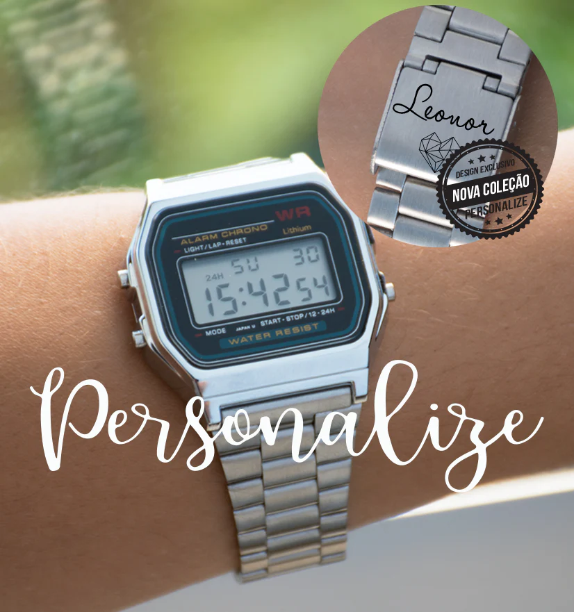 Relógios aço inox personalizáveis