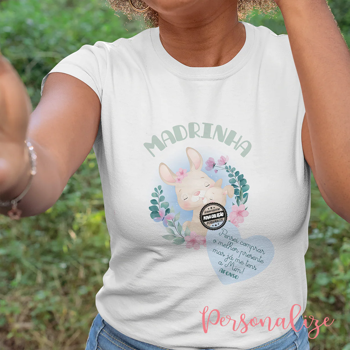 T-shirt 100% algodão e/ou saco coelhinhos "Madrinha" - Image 3