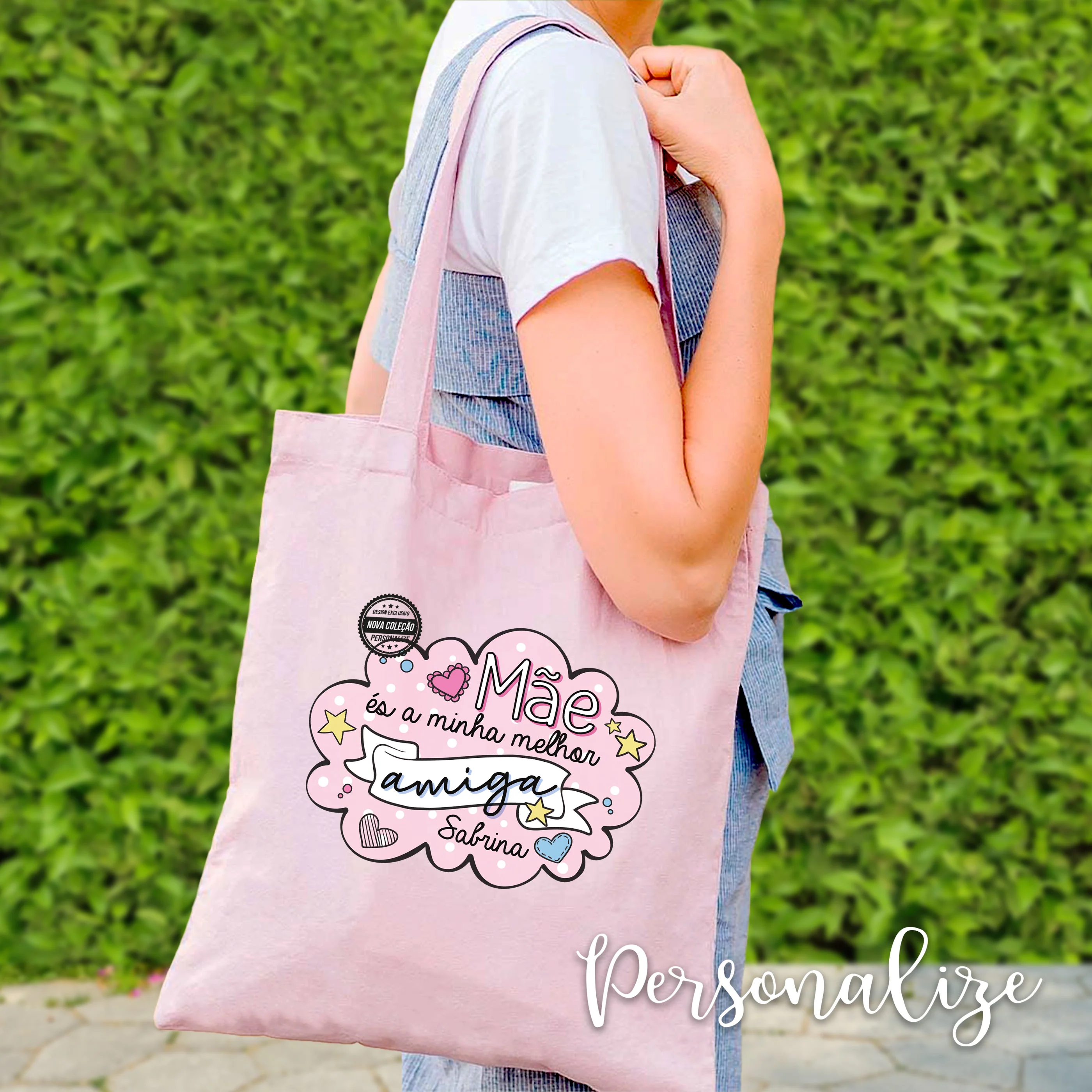 T-shirt 100% algodão e/ou saco "Mãe és a minha melhor amiga" - Image 3