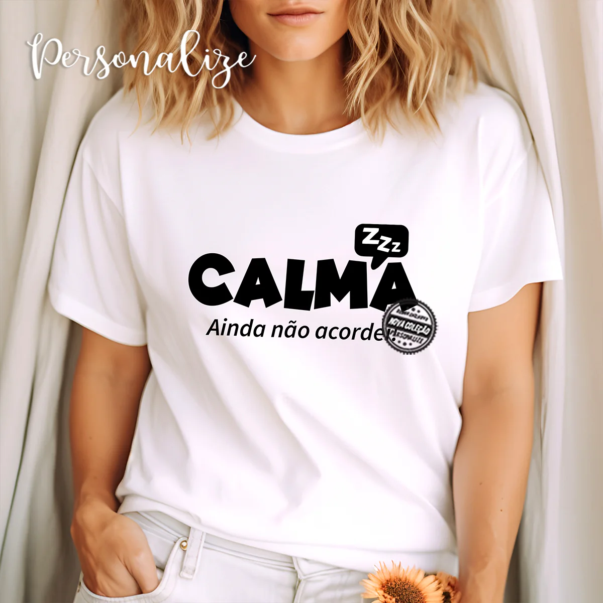 T-shirt "Calma, ainda não acordei" - Image 2