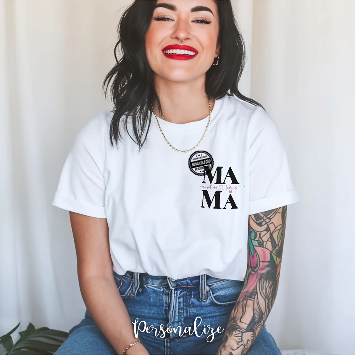 T-shirt charme "Mamã" - Image 2