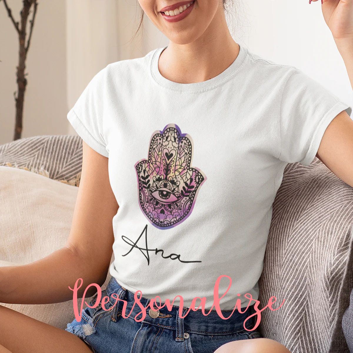T-shirt mão de Fátima "nome" - Image 2