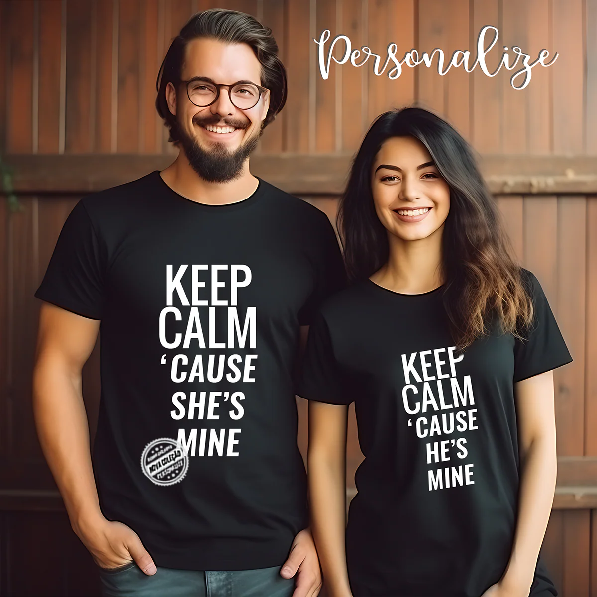T-shirt namorados "Keep Calm" - Image 2