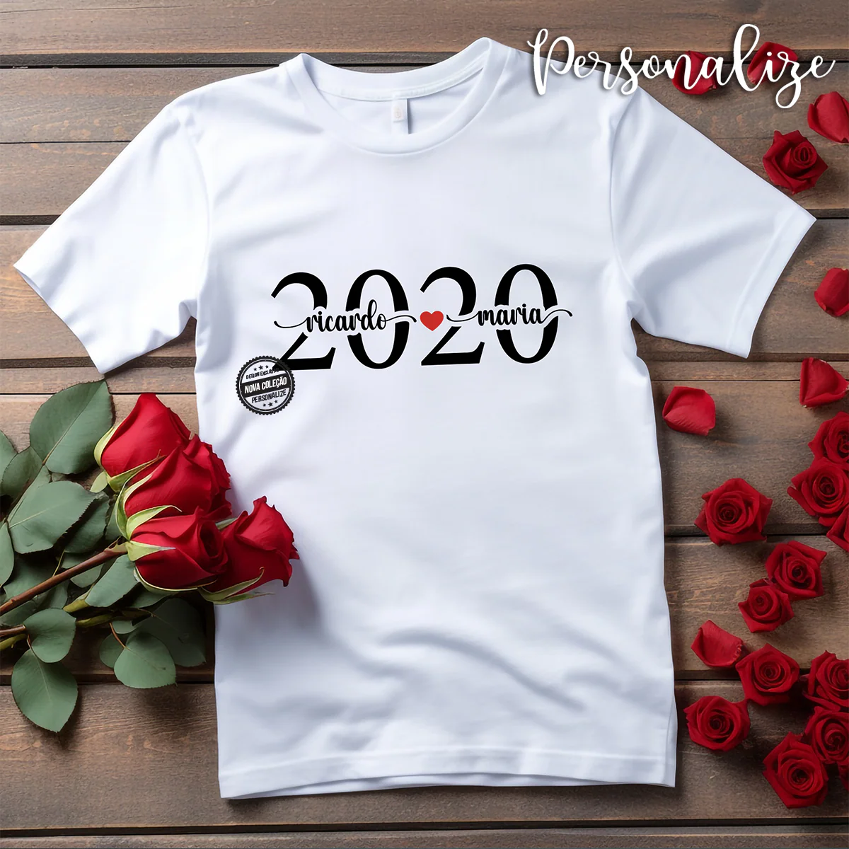 T-shirt senhora "Nome e ano" - Image 2