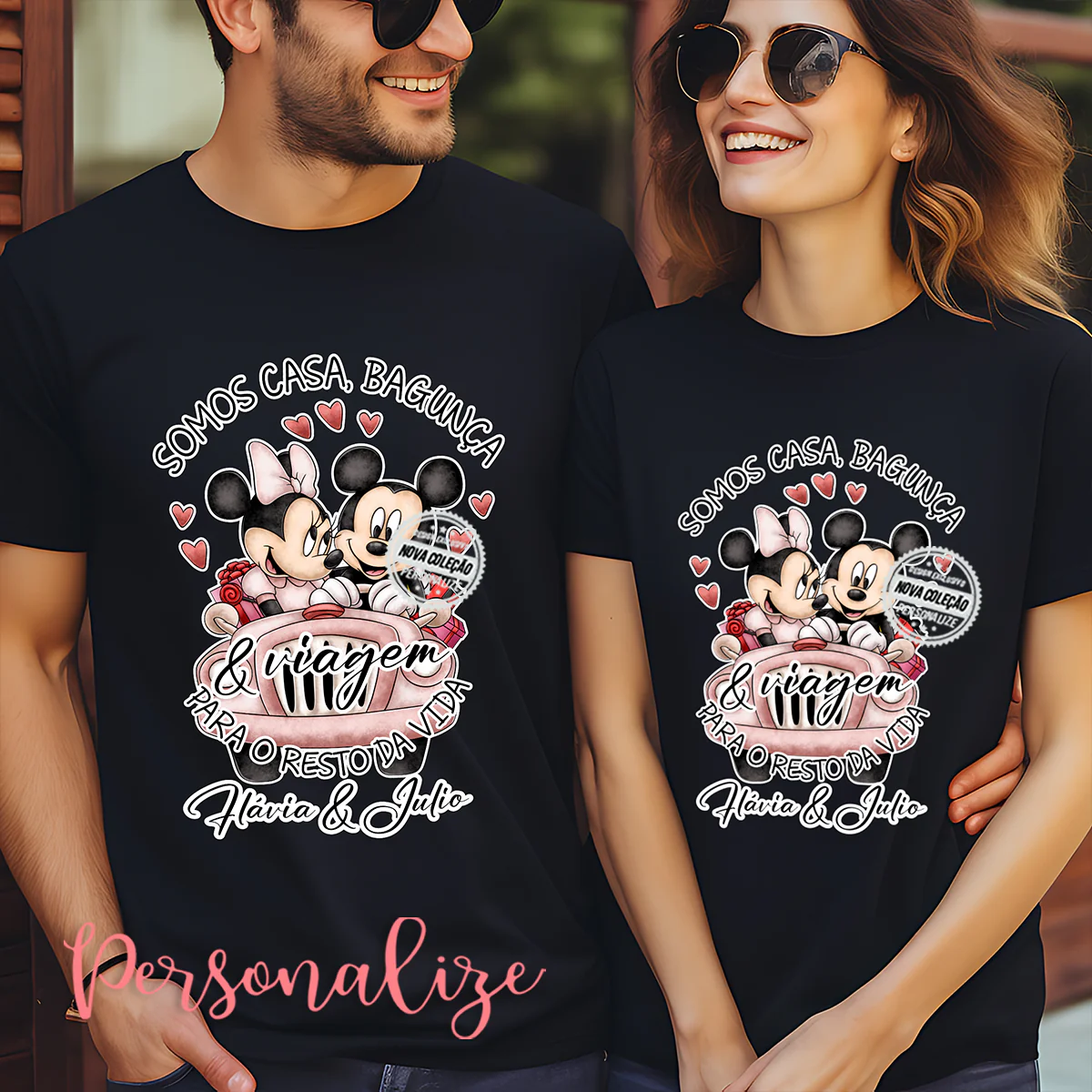 T-shirt ou sweat Minnie e Mickey "Nós somos casa..." - Image 2