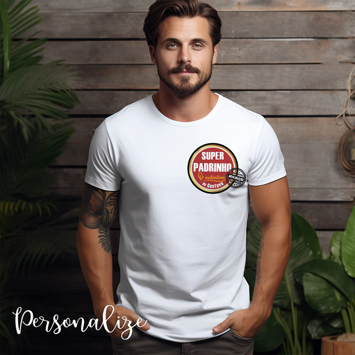T-shirt "Super Padrinho - o autêntico" - Image 2