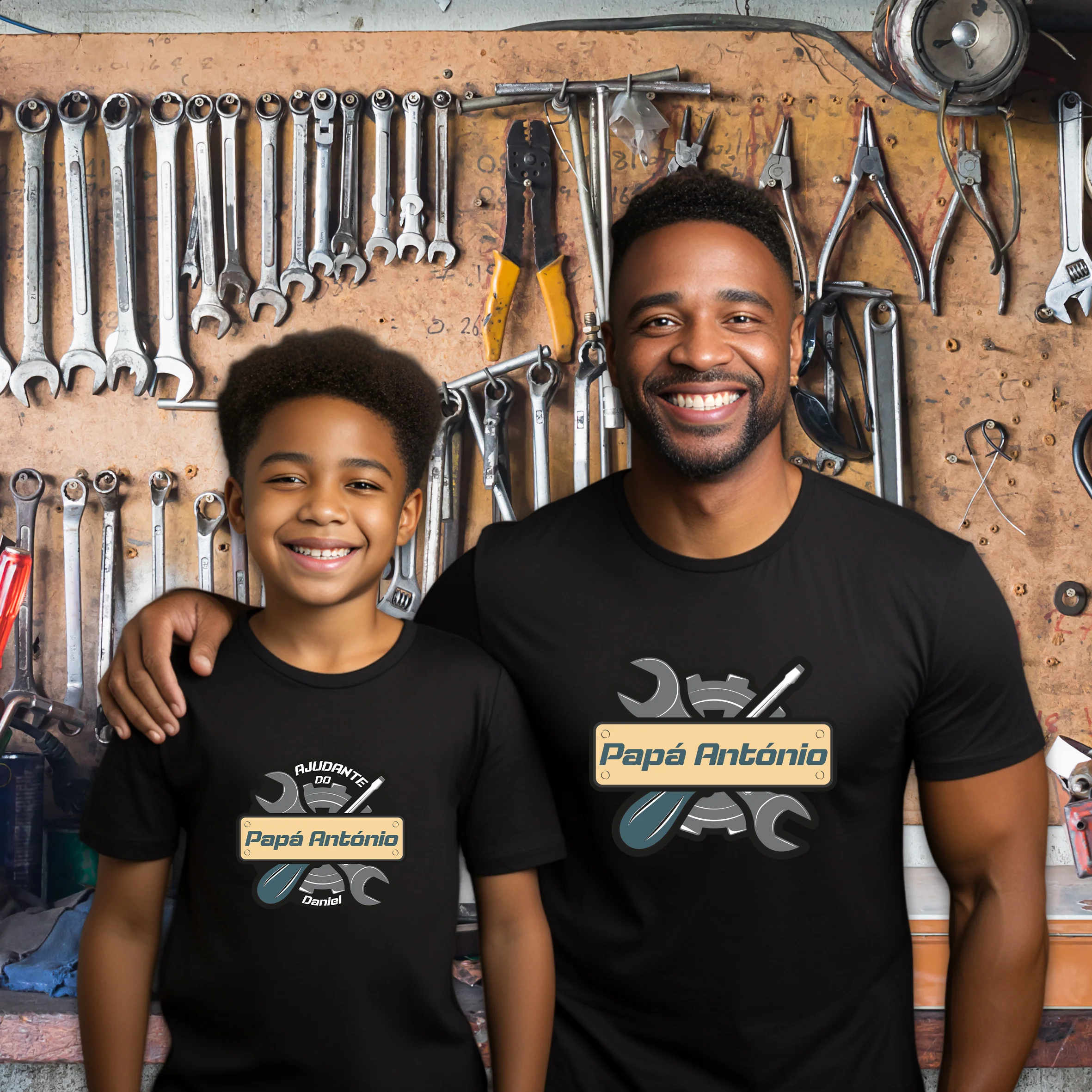 T-shirts pai e ou filho ferramentas "Ajudante do papá" - Image 2